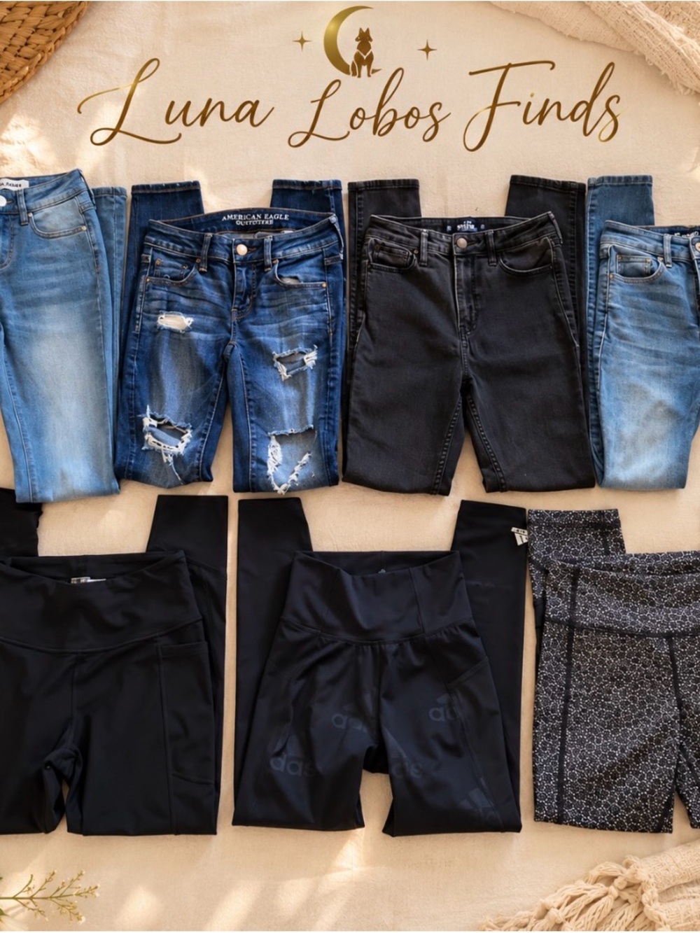 Women’s Legging & Jeans Bundle of 7 Size XS-S Hollister, VS PINK, Lululemon